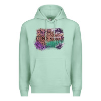 Seafoam Leopard, Cowhide, Wood Pattern Frame Premium Hoodie - Bettercallsaul