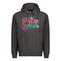 Smoke Leopard, Cowhide, Wood Pattern Frame Premium Hoodie - Bettercallsaul