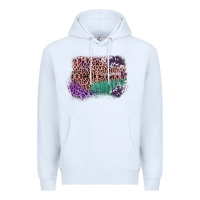 White Leopard, Cowhide, Wood Pattern Frame Premium Hoodie - Bettercallsaul