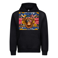 Black 4th of july longhaired cow tumbler Urban Hoodie - Jasminsmagicworld