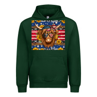 Forest Green 4th of july longhaired cow tumbler Urban Hoodie - Jasminsmagicworld