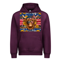 Mauve Wine 4th of july longhaired cow tumbler Urban Hoodie - Jasminsmagicworld
