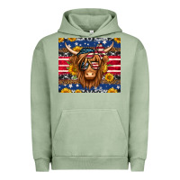Pigment Oil Green 4th of july longhaired cow tumbler Urban Hoodie - Jasminsmagicworld