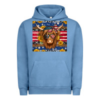 4th Of July Longhaired Cow Tumbler Urban Hoodie | Teevron