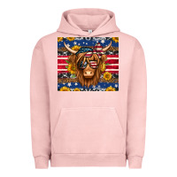 Pigment Salmon 4th of july longhaired cow tumbler Urban Hoodie - Jasminsmagicworld