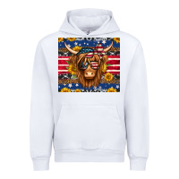 White 4th of july longhaired cow tumbler Urban Hoodie - Jasminsmagicworld