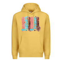 Antique Gold Sunflower Leopard Jute Pattern Brushstrokes Premium Hoodie - Bettercallsaul