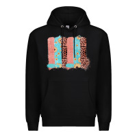 Black Sunflower Leopard Jute Pattern Brushstrokes Premium Hoodie - Bettercallsaul