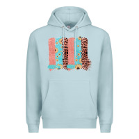 Blue Mist Sunflower Leopard Jute Pattern Brushstrokes Premium Hoodie - Bettercallsaul