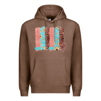 Chestnut Sunflower Leopard Jute Pattern Brushstrokes Premium Hoodie - Bettercallsaul