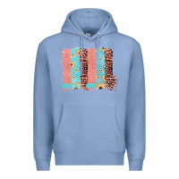 Colony Blue Sunflower Leopard Jute Pattern Brushstrokes Premium Hoodie - Bettercallsaul