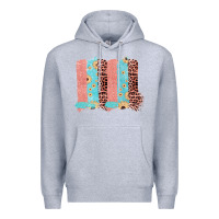 Heather Grey Sunflower Leopard Jute Pattern Brushstrokes Premium Hoodie - Bettercallsaul