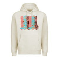 Oatmeal Heather Sunflower Leopard Jute Pattern Brushstrokes Premium Hoodie - Bettercallsaul