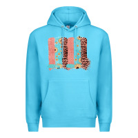 Ocean Blue Sunflower Leopard Jute Pattern Brushstrokes Premium Hoodie - Bettercallsaul