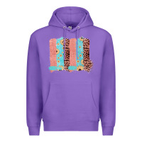 Purple Sunflower Leopard Jute Pattern Brushstrokes Premium Hoodie - Bettercallsaul