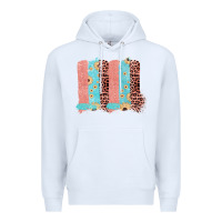White Sunflower Leopard Jute Pattern Brushstrokes Premium Hoodie - Bettercallsaul