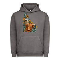Pigment Tornado idaho map long haired cow Urban Hoodie - Jasminsmagicworld