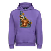 Tulip idaho map long haired cow Urban Hoodie - Jasminsmagicworld