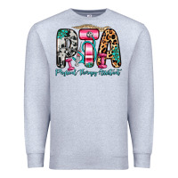 Heather Grey pta physical therapy assistant Premium Sweatshirt - Zillion Design Studio