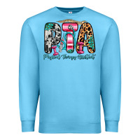 Ocean Blue pta physical therapy assistant Premium Sweatshirt - Zillion Design Studio