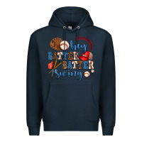 Navy hey batter batter swing Premium Hoodie - AdoDesignShop