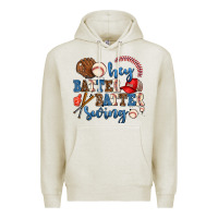 Oatmeal Heather hey batter batter swing Premium Hoodie - AdoDesignShop