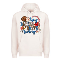 Pale Pink hey batter batter swing Premium Hoodie - AdoDesignShop