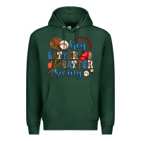 Sports Green hey batter batter swing Premium Hoodie - AdoDesignShop