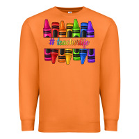 Carrot teacher life crayons Premium Sweatshirt - texasbilliewilder