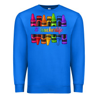 True Royal teacher life crayons Premium Sweatshirt - texasbilliewilder