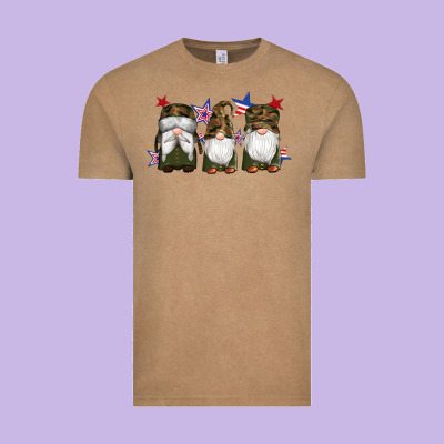 Military Gnomes Star Vintage Tee Designed By Artiststas