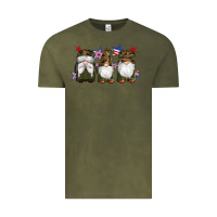 Vintage Olive military gnomes star Vintage Tee - Artiststas