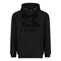 Black kind Heavyweight Hoodie - Unal Design