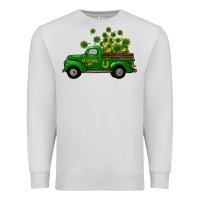 Dove Grey st patricks truck shamrock horseshoe gold Premium Sweatshirt - RanaPortraitStore