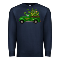 Navy st patricks truck shamrock horseshoe gold Premium Sweatshirt - RanaPortraitStore