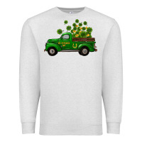 Oatmeal Heather st patricks truck shamrock horseshoe gold Premium Sweatshirt - RanaPortraitStore
