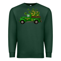 Sports Green st patricks truck shamrock horseshoe gold Premium Sweatshirt - RanaPortraitStore