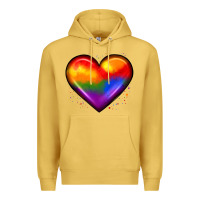 Antique Gold pride heart Premium Hoodie - JahusDesignShop