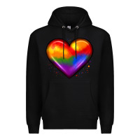 Black pride heart Premium Hoodie - JahusDesignShop