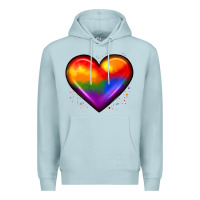 Blue Mist pride heart Premium Hoodie - JahusDesignShop
