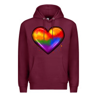 Burgundy pride heart Premium Hoodie - JahusDesignShop