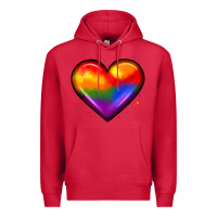 Cardinal pride heart Premium Hoodie - JahusDesignShop
