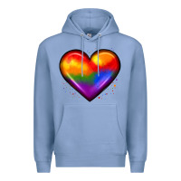 Colony Blue pride heart Premium Hoodie - JahusDesignShop