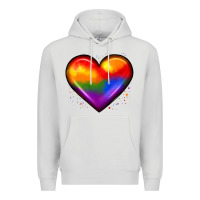 Dove Grey pride heart Premium Hoodie - JahusDesignShop