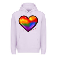 Lilac pride heart Premium Hoodie - JahusDesignShop