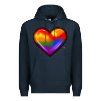 Navy pride heart Premium Hoodie - JahusDesignShop