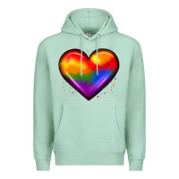 Seafoam pride heart Premium Hoodie - JahusDesignShop