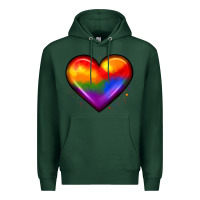 Sports Green pride heart Premium Hoodie - JahusDesignShop