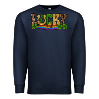 Navy st patricks shamrock gold with rainbow Premium Sweatshirt - RanaPortraitStore
