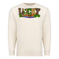 Sandshell st patricks shamrock gold with rainbow Premium Sweatshirt - RanaPortraitStore